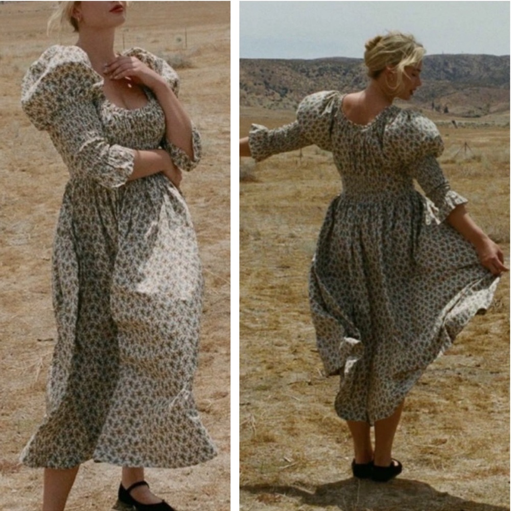 Doen Meribel Dress Creme Fleurs D’Avignon